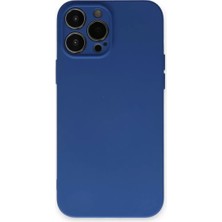 TeknoKapsül Apple Iphone 13 Pro Max Kılıf Nano Içi Kadife Silikon - Lacivert