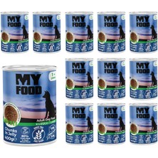 Trendexa Yetişkin Köpekler Için Kuzulu ve Jöleli Konserve Mama, 400 G x 12 Adet