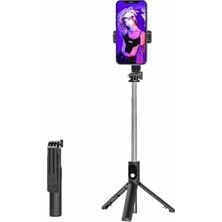 Trendexa 75 cm Siyah Bluetooth Kumandalı Selfie Çubuğu ve Tripod, Akıllı Telefonlar Için