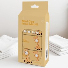 Trendexa Cep Islak Mendil Mini Paket, 8'li Set, Kokusuz, Doğal (Sarı)