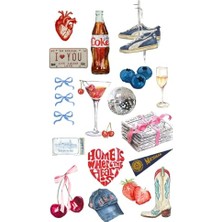 Trendexa Blue Vintage Retro Laptop, Tablet, Telefon, Ajanda, Bullet Journal ve Motor Sticker
