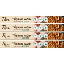Trendexa Doğal Fırın Pişirme Kağıdı 40 Yaprak (4X10), 37X42 cm Kesilmiş Yağlı Kağıt, Yapışmaz Pfas Free Fırın Kağıdı (37X42,4 Paket, 40.0)