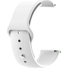 Trendexa Bbtech Fossil Women's Sport/charter Hr 18 mm Standart Silikon Kordon Klasik Kayış Esnek 18 mm Band; Beyaz