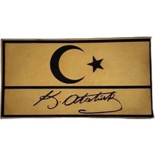 Trendexa Bayrak Kemal Atatürk Imzalı Deri Peç; Arma, Patch