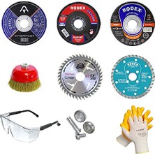 Trendexa Mermer, Inox, Ahşap, Demir ve Metal Kesici Spiral Avuç Içi Taşlama Seti, 9 Parça