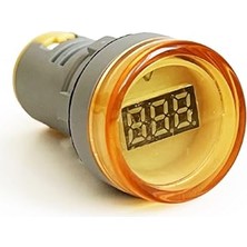 Trendexa Mini Dijital Voltmetre 22 mm Ac 60-500V LED Sarı Işık
