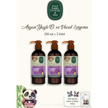 Trendexa 3 Adet Vücut Losyonu Argan 250 ml ve 60'lı %100 Pamuk Rosıe