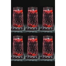 Trendexa Leafy 6'lı Long Drink Kokteyl Meşrubat Bardağı 450 cc EGETREND420855I6