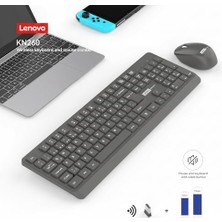 Trendexa KN260 Sessiz Kablosuz Klavye ve Mouse Seti, Koyu Gri, 2.4ghz, Mini Tek USB Alıcı