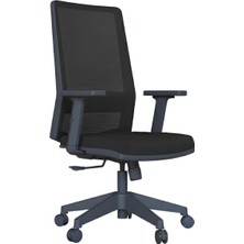 Trendexa Ritim Rtm Ergonomik Fileli Çalışma Koltuğu, 32 Dns Süngerli Siyah Ofis Sandalyesi, 69X54X108 cm