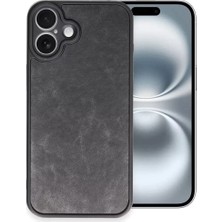 TeknoKapsül Apple Iphone 16 Plus Kılıf Aras Deri Kapak - Siyah