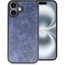 TeknoKapsül Apple Iphone 16 Plus Kılıf Aras Deri Kapak - Lacivert