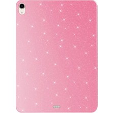 Trendexa Apple iPad Air 11 2025 M3 Uyumlu, Simli Parlak Görünümlü Tablet Koton Kılıfı - Pembe