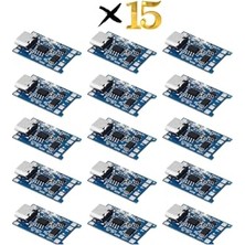 Trendexa TP4056 15 Adet Type-C Korumalı 18650 Lipo Pil Şarj Devresi