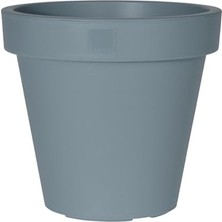 Trendexa Çap Yükseklik 40 cm 35 cm Gri Plastik Yuvarlak Saksı