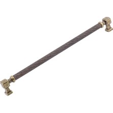 Trendexa 320 mm Sarı Metal Dayanıklı Talas Antik Tırtıklı Kulp Kapak Kulpu Kulpları Mobilya Çekmece Dolap