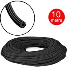 Trendexa Alüminyum Sineklik Teli Fitili Siyah 5 mm Kapı Pencere Tül Sabitleme Lastik Contası 10 Metre, 01534101101101