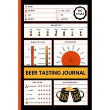 Trendexa Bira Tadım Günlüğü, 6x9 Inç Bira Tadım Defteri, Bira Üreticileri Için Lezzet Çarkı Tablosu ve Not Alanı Içeren Değerlendirme Günlüğü