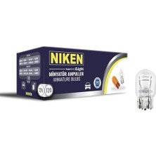 Trendexa T20 W21W Dipsiz Tek Duy Ampul, W3X16D, 12V Sarı, 10 Adet