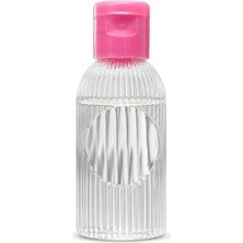 Trendexa 50 Adet 50 ml Boş Plastik Şişe, DNZ21, Pembe Kapak
