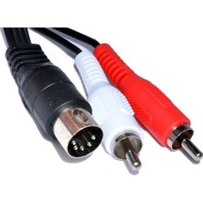 Trendexa 5 Pin Din To 2 Rca Kablo 1.5 mt