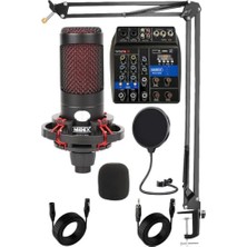 Trendexa Cxn-30 Paket-2 +48V Mikserli Condenser Mikrofon Stand Seti