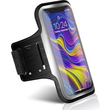 Trendexa iPhone Samsung Xiaomi Huawei ile Uyumlu Universal 6,9" Inç E Kadar Uyumlu Anahtar Koyma Bölmeli Spor Koşu Yürüyüş Için Kol Bandı Siyah