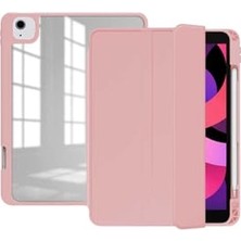 Trendexa iPad Air 11 2025 M3 Uyumlu Şeffaf Standlı Kılıf, Pembe