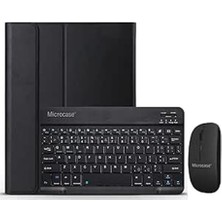 Trendexa Samsung Tab A8 X207 X200 10.5 Inch Tablet Bluetooth Klavye ve Mouse + Standlı Kılıf - Bkk6