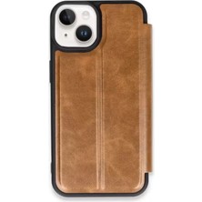 TeknoKapsül Apple Iphone 15 Kılıf Flip Cover - Taba