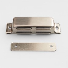 Trendexa 8,5 cm Paslanmaz Metal Mıknatıslı Çıt Çıt Kapak Tutucu Dolap Çekmece Kapatma Mekanizması