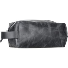 Trendexa Deri Makyaj Çantası Large TN26 Space Black