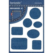 Trendexa Ütü ile Yapışan Kot Arma Patch Kot Yaması; Denim, Jeans Onarım & Dekoratif Şekiller (Indigo)