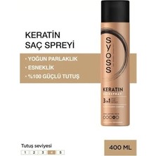 Trendexa Keratin Saç Spreyi, 400 Ml, 3'ü 1 Arada Stil Bakım Koruma, Vitamin Kompleksi