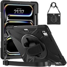 Trendexa iPad Pro 13 2024 Defender Tablet Silikon Kılıf - Siyah