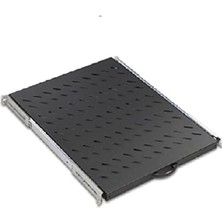 Trendexa Dikili Tip 19" 1u D1000 mm Için Hareketli Siyah Raf Modülü Ağır Hizmet Tipi AA-AHR10-A-B1