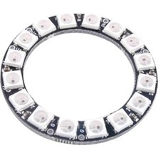 Trendexa Lamba, Alkatronik 16 Bit Neopixel Halka Ring WS2812B 5050 Rgb LED Modül 16'lı Dijital Adreslenebilir Programlan