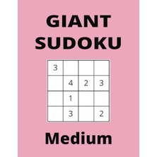 Trendexa Gıant Medium Pink Sudoku Book; 4x4 Puzzles, 50 Pages, 8.5X11