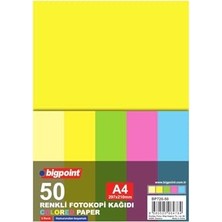 Trendexa A4 Renkli Fotokopi Kağıdı, 5 Renk, 50'li Paket
