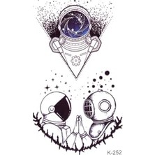 Trendexa Astronot Dövmesi Çift Dövmesi Minimal Tattoo