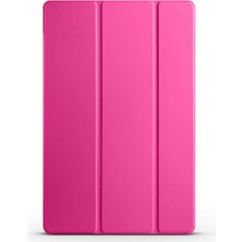 Trendexa Samsung Galaxy Tab S9 Fe Plus/galaxy Tab S10 Plus ile Uyumlu Pembe Smart Cover, Uyku Modlu, Standlı, Arkası Sert Şeffaf Tablet Kılıfı