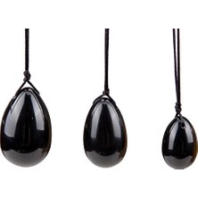 Trendexa Obsidyen Yoni Yumurtası Kegel Egzersiz Seti, 3'lü
