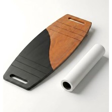 Trendexa Siyah/kahve Denge Tahtası Balance Roller Board Sörf Eğitim Tahtası Kaykay Eğitim Tahtası 73 x 31 Cm, RB08