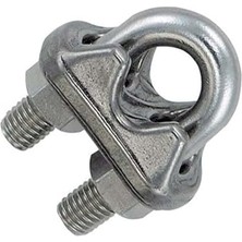 Trendexa Çelik Halat Klemensi 12 mm 2 Adet Galvaniz Kaplama Civatalı Somunlu Bağlama Sabitleme Aparatı