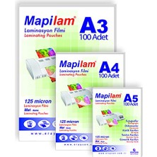 Trendexa Mapilam 125 Micron Id Kart Laminasyon Filmi; Şeffaf, 70 x 100 mm Mat