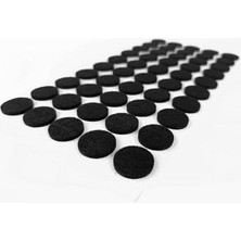 Trendexa Sandalye Koltuk Ayağı Için Yapışkanlı Keçe 20 mm x 50 Parça, Parke Zeminler Için, Çizilmeyi ve Gürültüyü Önler, Kapı Çekmece Için Sessiz Kapanma (Siyah, Yuvarlak)