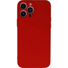 TeknoKapsül Apple Iphone 13 Pro Kılıf Nano Içi Kadife Silikon - Kırmızı