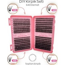 Trendexa Dıy Kirpik, 640 Hazır Demet Kirpik, 30D-60D Yoğunluk Seçeneği