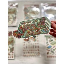 Trendexa Etiket, Dıy Kapibara Orman Karavanı Tasarla 2yaprak 87 Adet 3D Diorama Izometrik Sticker Set/çıkartma