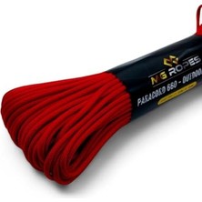 Trendexa Bileklik ve Outdoor Paracord Ip 4 mm 660LB (10 Iplikli) 30 Metre Kırmızı